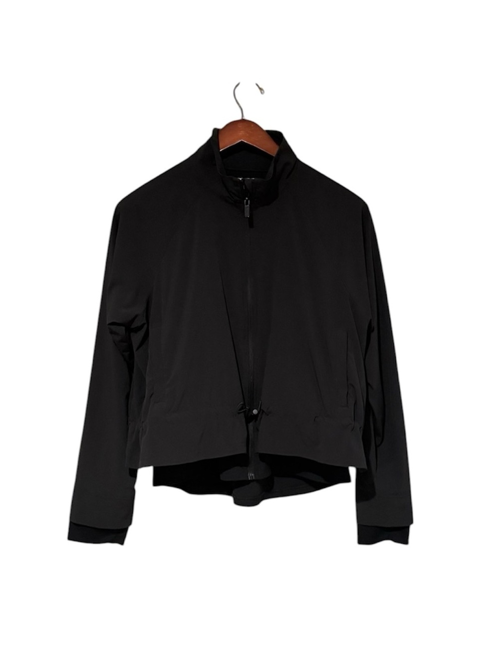 FLX Black Peplum Jacket Full Zip Lightweight Size Large